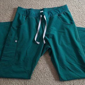 Figs Hunter Green cade cargo scrub pant